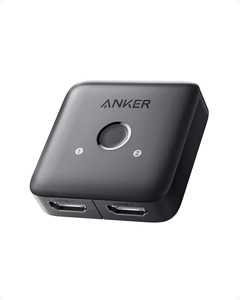 Anker HDMI Switch, 4K@60Hz HDMI Switcher, 2 in 1 Out with Smooth Finish, Supports HDR, 3D, Dolby, Compatible with Laptops, PC, Xbox Series, PS5 / PS4, Projector, and More 2-in-1