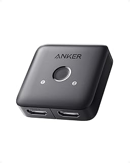 Conmutador HDMI Anker, conmutador HDMI de salida 2 en 1, conmutador de monitor con 4K@60Hz | Acabado suave, compatible con HDR/3D/Dolby, para portátiles/PC/Xbox/PS5/PS4/proyector y más