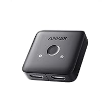 Anker HDMI Switch, 4K@60Hz HDMI Switcher, 2 in 1 Out with Smooth Finish, Supports HDR, 3D, Dolby, Compatible with Laptops, PC, Xbox Series, PS5 / PS4, Projector, and More