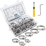 【Paket】 Das Paket enthält 60 Stück verstellbare Schlauchschellen und wir bieten 2 Schraubendreher kostenlos an, genug für Ihren Ersatz und Ersatz im täglichen Leben.