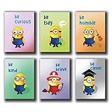 Despicable Me Minions Poster Prints - Set of 6 Wall Decor - (UNFRAMED 8'x10') 8x10 inch Canvas...