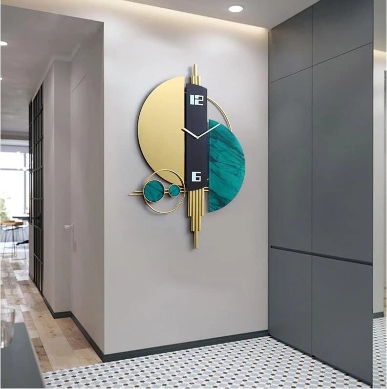 Reloj de pared analógico de metal silencioso 60x90 cm miniatura 4