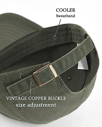 Furtalk Men And Women Vintage Washed Distressed Cotton Baseball Cap Plain Blank Adjustable Classic Baseball Hat Cap Green #TOP1