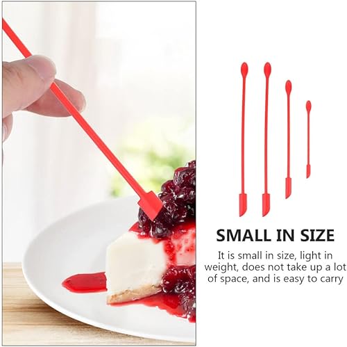 Miniatura 4 de Beaupretty 4 espátulas de silicona de mango largo, espátula antiadherente, espátula de cocina, herramienta de raspador para cocina, hornear,