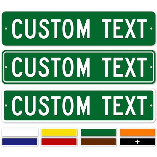Custom Street Sign, Road Sign, Address Sign, 8 Colors, Reflective Option, Mounting Options, 4x18 Inch, Thick Rust-Free AlumaBond, USA Made by My Sign Center, (Suffix)