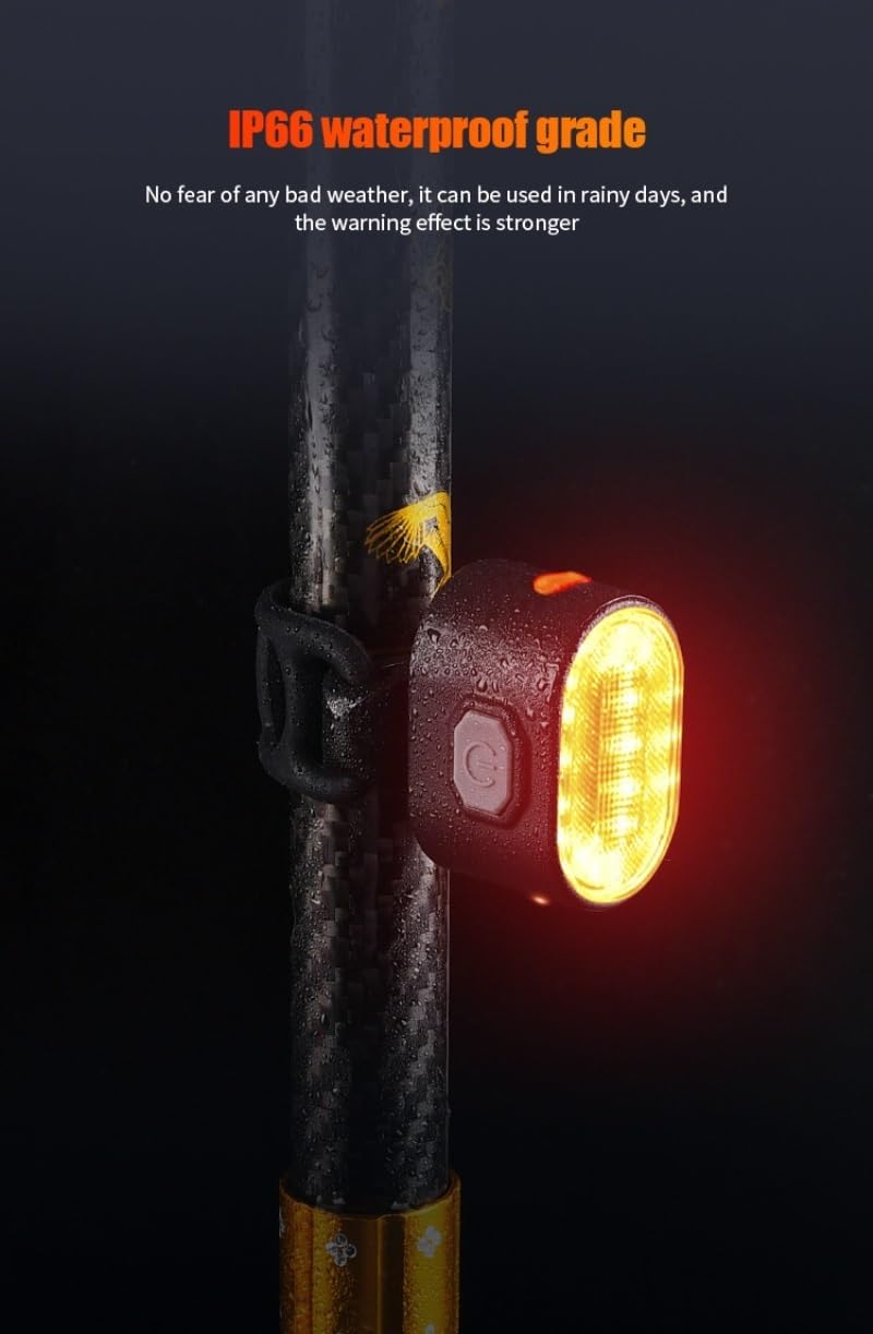 Bike Headlight 100Lm Brightness 300mAh Battery IP66 Waterproof Headlight Taillight for Night Cycling
