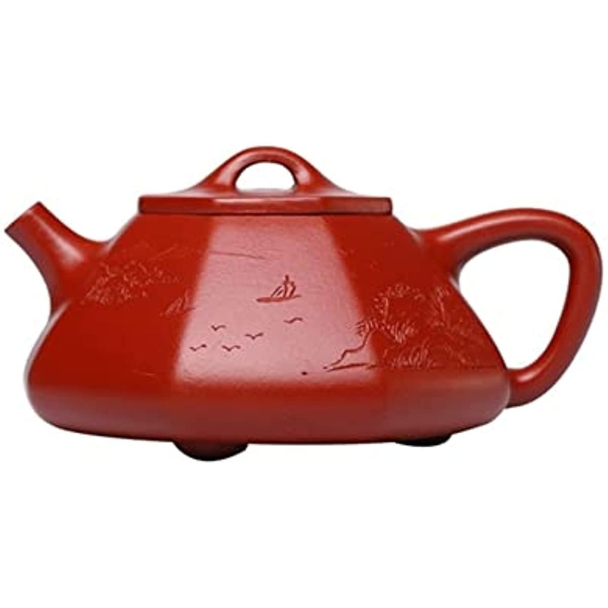 Set da tè Kungfu in Ceramica da 150 ml, teiere Viola Boutique, teiera con Cucchiaio in Pietra Grezza, Set da tè ottagonali di Bellezza