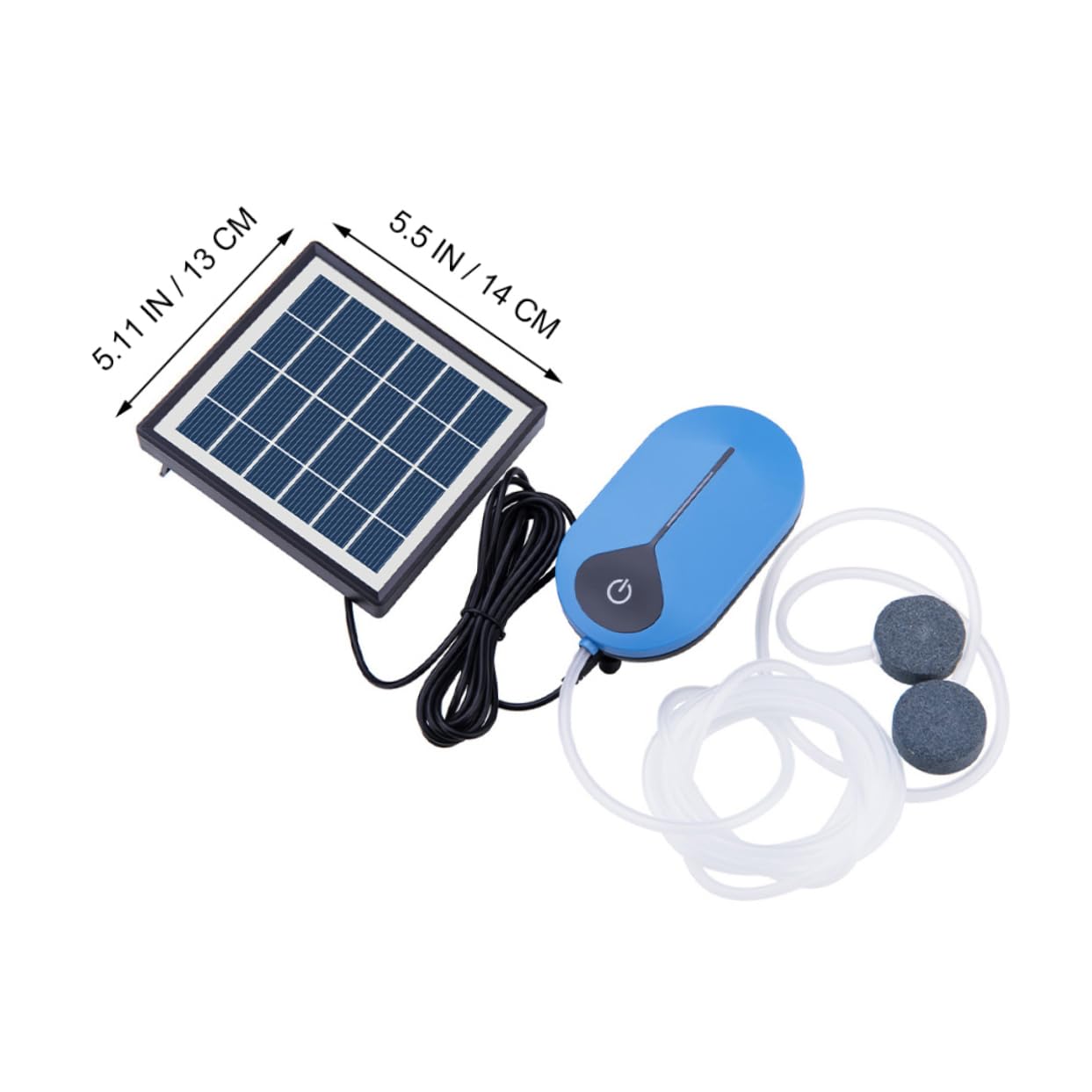 Happyyami Bomba De Aire Solar para Acuarios y Peceras Mini Compresor De para Pesca Al Aire Bajo Consumo Energético y Modos De Trabajo Ajustables