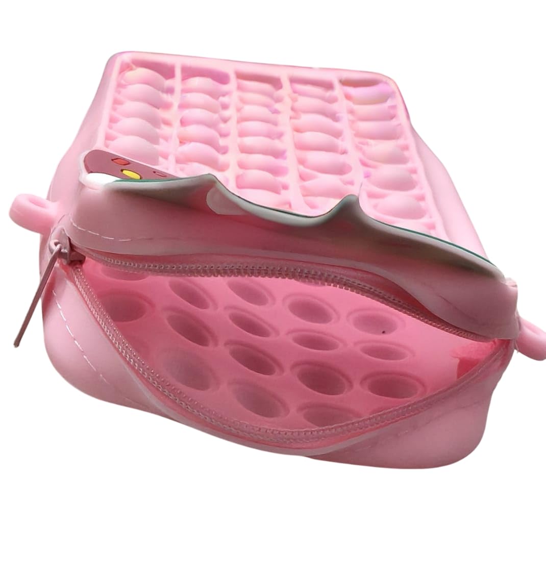 NAPP MALL Crossbody Popit Bag for Kids, Popit Bag for Girls, Pop It Fidget Toy Shoulder purse Fidget Purse for Kid Stress Relief Toys,poppet purse for kids popping pouch for kid (Pencil box popit) 1