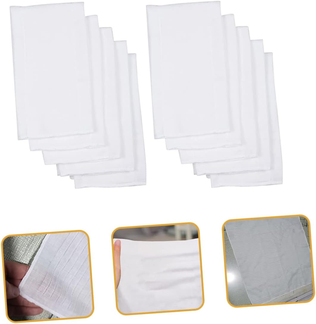 SHOWERORO 10 Pack Cotton Diaper Inserts Newborn Cloth Diapers Soft Washable Liners Reusable Burp Cloths Prevent Leakage