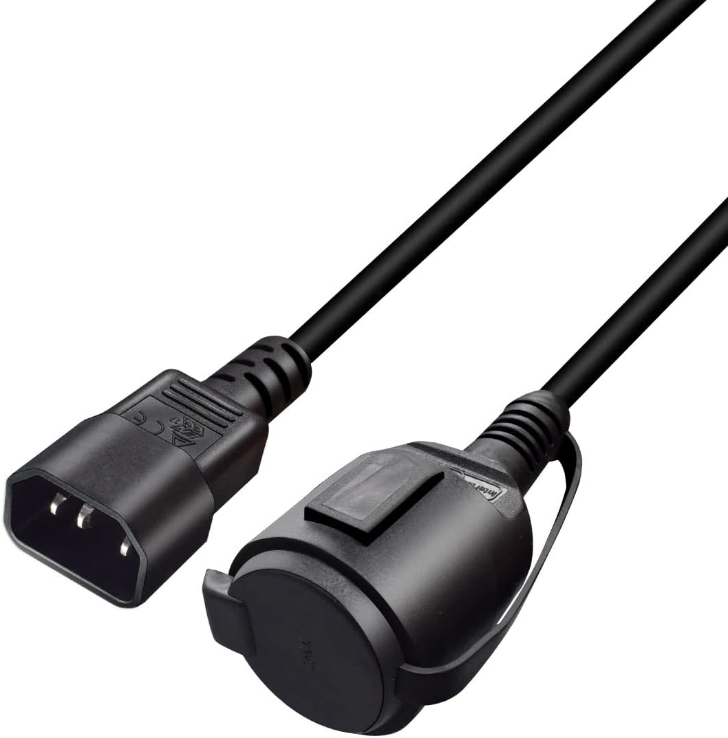 Câble D'alimentation UK 13A Vers IEC C14 - Longueur 25 Cm - Pour Onduleurs (UPS) Et Matériel Informatique