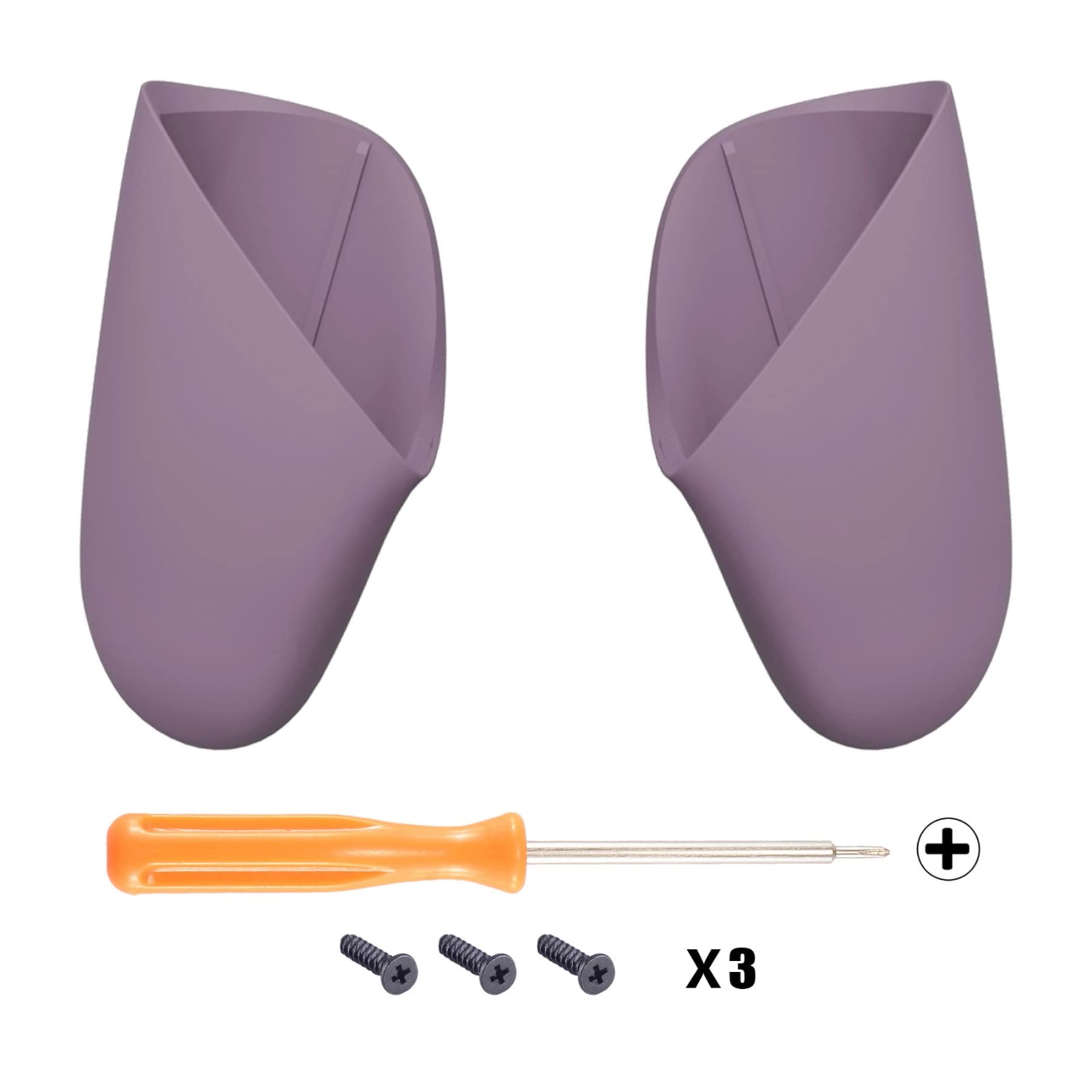 eXtremeRate Carcasa de Grip para Nintendo Switch Pro - Repuestos DIY Mango de Agarre Tacto Suave, Placa de Empuñadura para Nintendo Switch Pro Mando - No Incluye Control (Violeta Grisáceo) — view 2