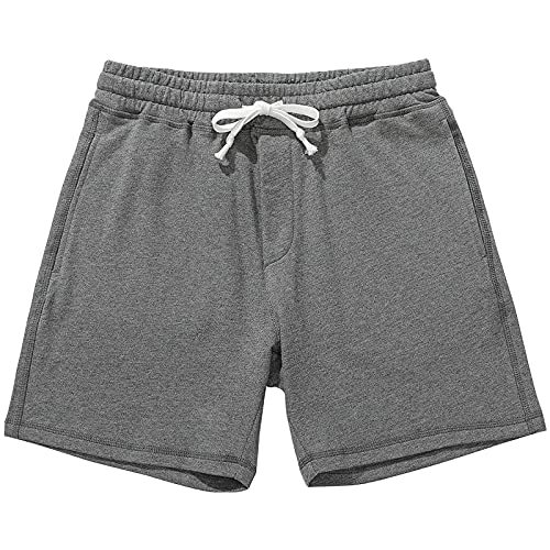 Image of AMY COULEE Mens Athletic Workout Shorts 5.5 inch Cotton Casual Shorts Elastic Waist Joggers Sports Sweat Shorts