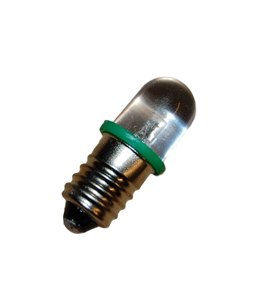3 Volt E10 Miniature LED Light Bulb, 3V LED Lamp (Green)