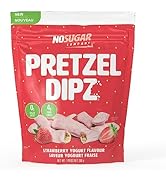 No Sugar Pretzel Sticks, Strawberry Yogurt Covered Diet Pretzel Crisps, Sweet, Salty, Crunchy Per...