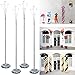 Decojoy 4 Set Balloon Stand Kit, 9 Feet Adjustable Balloon Arch for Floor, Ballon Column Tower with Weights Base and Pole, Metal Backdrop Stands for Parties, NO Need Helium Tank for Balloons