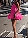SOLY HUX Women's Halter Neck Sleeveless Bow Tie Backless Flowy Mini Dress Beach Vacation Clothes Hot Pink X-Small