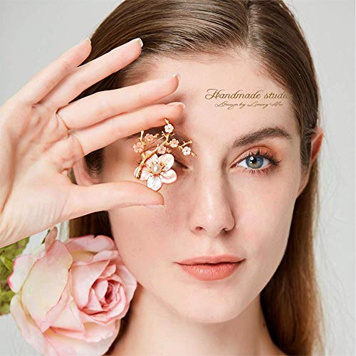 Ccijing New Year Brooches For Women With Crystal, Flower, Rhinestone Brooches Pins Elegant Jewelry Blossom Fashionable Gifts Ladies Bouquet Brooches Pin For Birthday, Party, New Year, Wedding（Pink） #TOP3