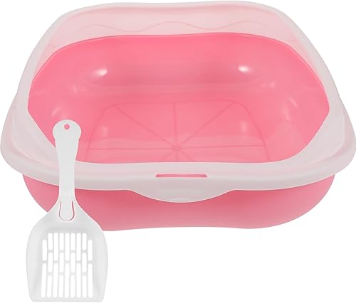 Miniatura 1 de Mipcase 1 juego de caja de arena para gatos de plástico rosa gatito