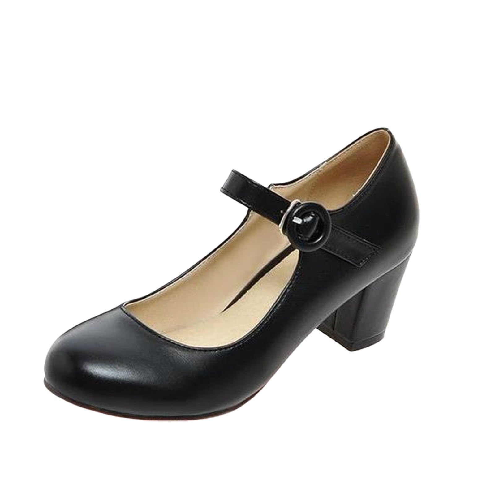 Sandalen Damen Mit Absatz Mary Jane Schuhe Blockabsatz Pumps Mit Schnalle
