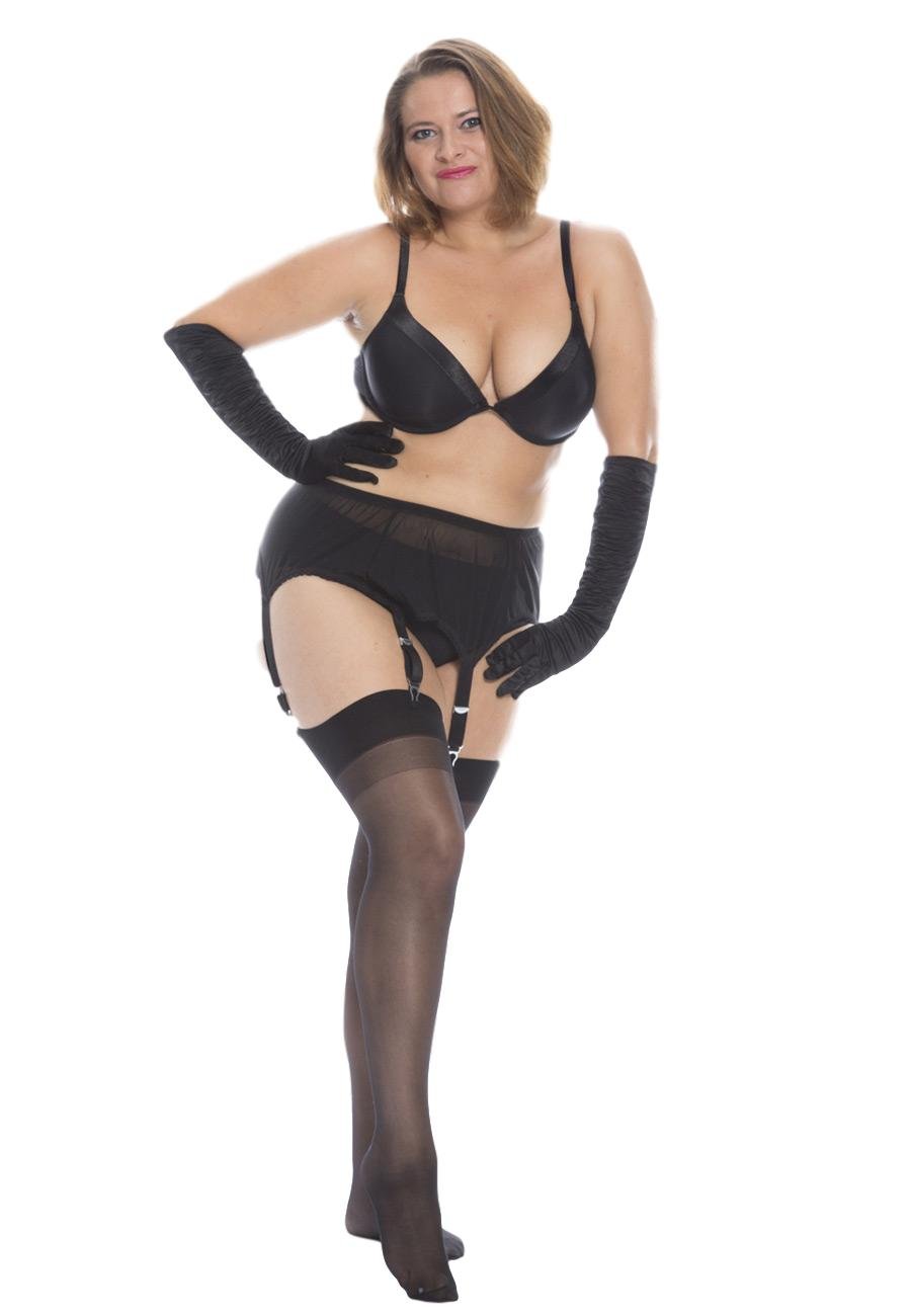 All Woman Plus Size Magic 20 Denier Sheer Stockings (Black UK20/24) SINGLE PAIR