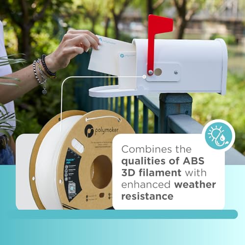 Image of Polymaker ASA Filament 1.75mm White, 1kg ASA 3D Printing Filament, Heat & Weather Resistant - ASA 3D Printer Filament Perfect for Printing Outdoor Functional Parts