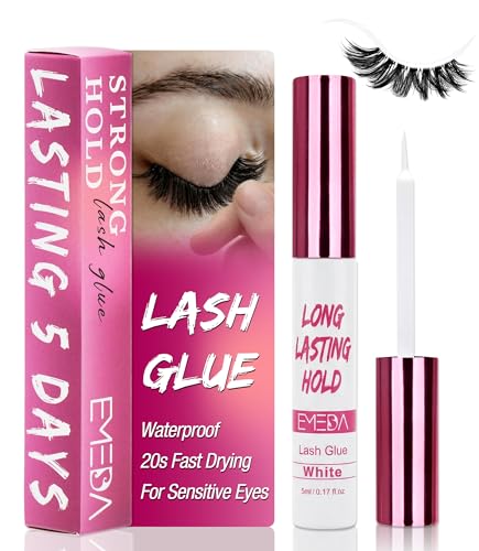 EMEDA 5 Day Strong Hold Lash Glue, Hypoallergenic Waterproof Eyelash Adhesive for Strip Lashes &...