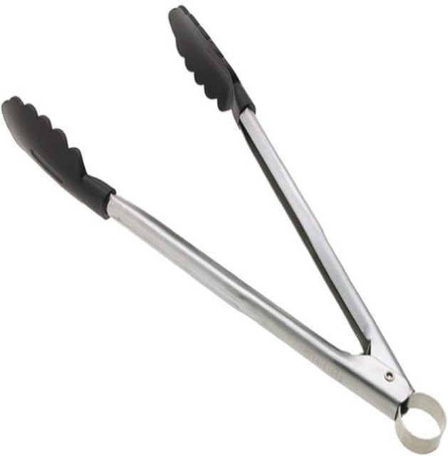 Cuisipro 57587 Verschlusszange - Nylon 24 cm Locking Tong, Stainless Steel, Silver