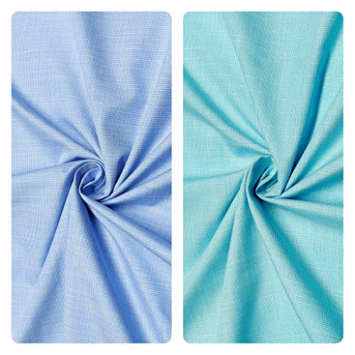 Image of JHABAK'S Unstitched Polycotton Giza Cotton Shirt Fabric For Men - Combo Pack of 2-1.60m Shirt Cloth Piece - 58 inch Width