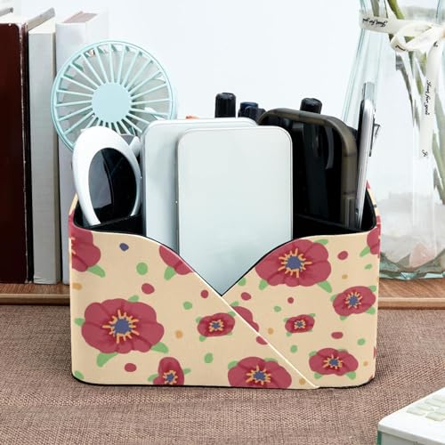 Boîte de rangement fleurs rouges pour éliminer le désordre quotidien