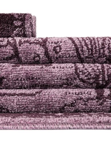 Tapete decorativo rectangular 6 x 9 pies morado miniatura 7