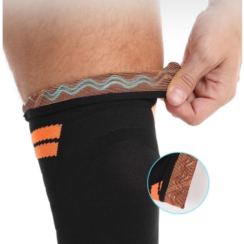 Exercise, protection Nylon Sports Knitted Knee Pads Men's and Women's Anti-slip Meniscus Knee Professional Knee Pads for Fitness, cycling, running, playing football(Small)