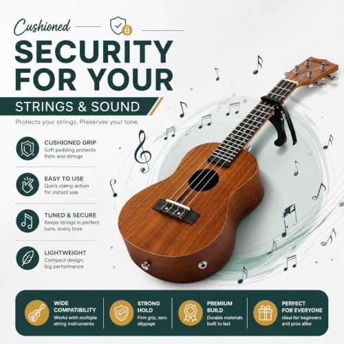 Image of Arctic One Handed Trigger Alloy Guitar Capo Quick Change For Ukulele, Electric And Acoustic Guitars