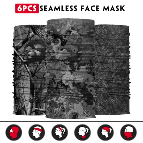 Image of Neck Gaiter for Men Women Headwear Bandana Head Wrap Face Scarf Mask Cover Warmer Balaclava-Seamless & Versatile