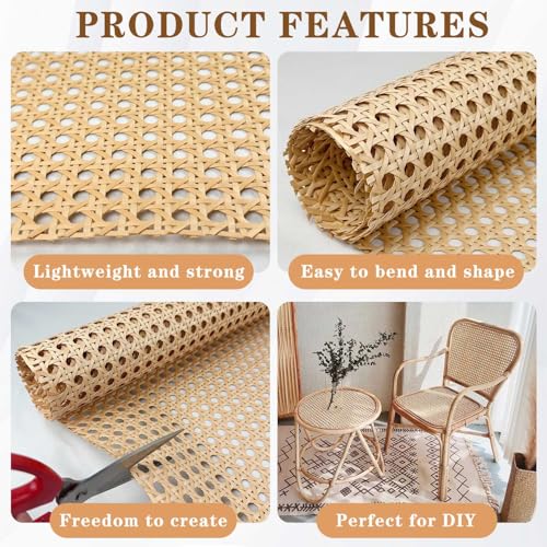 Rattan Geflecht, Rattan 40 x 100 cm, Wiener Geflecht Meterware, Rattangeflecht Natur Meterware, Rattan Geflecht für Möbel, Stühle, Schränke, DIY, Schimmelfest, Wasserdicht, Handgefertigt