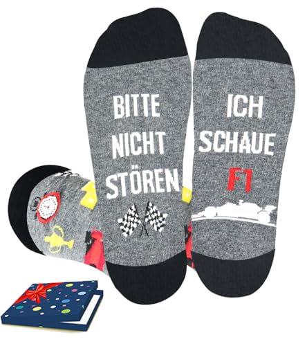 FestiVibe F1-Socken für Herren Formel 1 Fanartikel F1 Merch für Rennsport Fan Bitte nicht Stören Einheitsgröße in Eleganter Geschenkbox