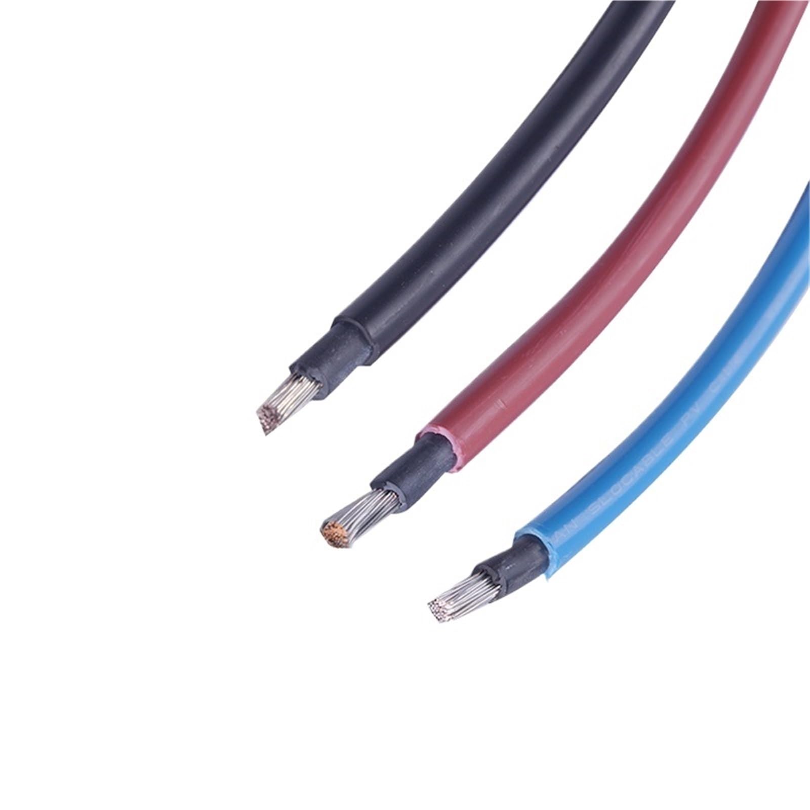 Kabel solarny 1 x 2,5 mm², 1 x 4 mm², 1 x 6 mm2, izolacja XLPE, rdzeń miedziany, PV1-F, przewód elektryczny (czerwony, 20 m_4MM2 12AWG)