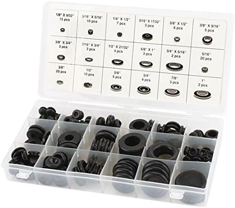 Rubber Grommet and Plug Set, 125-Piece Assortment