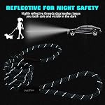 PetiFine Slip Lead Dog Leash,6FT x 1/2″ Reflective Durable Dog Training Leash, Heavy Duty Adjustable Nylon Dog Rope Leash Slip Leash for Small Medium Large Dogs (Blue)