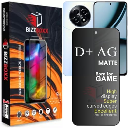 Image of Compatible With Realme NARZO 70X 5G /Narzo N65 5G /Narzo N55 5G D+ AG Matte Tempered Glass Screen Guard Protector Anti-Fingerprint Gaming Special With Camera Cut (Narzo 70x, N65, N55)- 1Pack