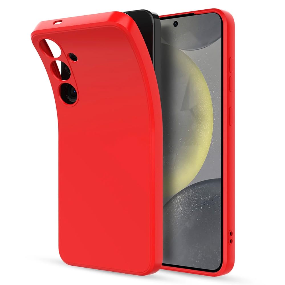 amazon basics Mobile Cover for Samsung Galaxy S24 Plus 5G | Full Camera Protection | Premium Liquid Silicon Case | Flexible Bumper Case for Samsung Galaxy S24 Plus 5G (Red) (B0D5WGTX82) Amazon Price History, Amazon Price Tracker