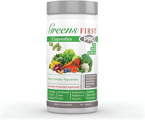 Miniatura 6 de Greens First PRO-Cápsulas – Nutrient Rich-antioxidant Superfood, 49 Super Alimentos diferentes, fitonutriente y antioxidante, revitalizar, sin