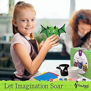 Pinwheel Crafts Flower Pot Painting Kit – Paint Your Own Kids Plant Growing Kit with Seeds, Soil, 8 Paints, 2 Brushes & 3 Pots – DIY Flower Crafts Gift for Kids Ages 4-8 Pinwheel Crafts Flower Pot Painting Kit–Paint Your Own Kids Plant Growing Kit with Seeds Soil 8 Paints 2 Brushes 3 Pots–DIY Flower Crafts Gift for Kids Ages 4 8