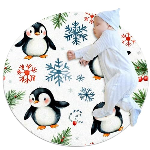 Tapis pingouins et flocons de neige pour une ambiance hivernale cosy - 2