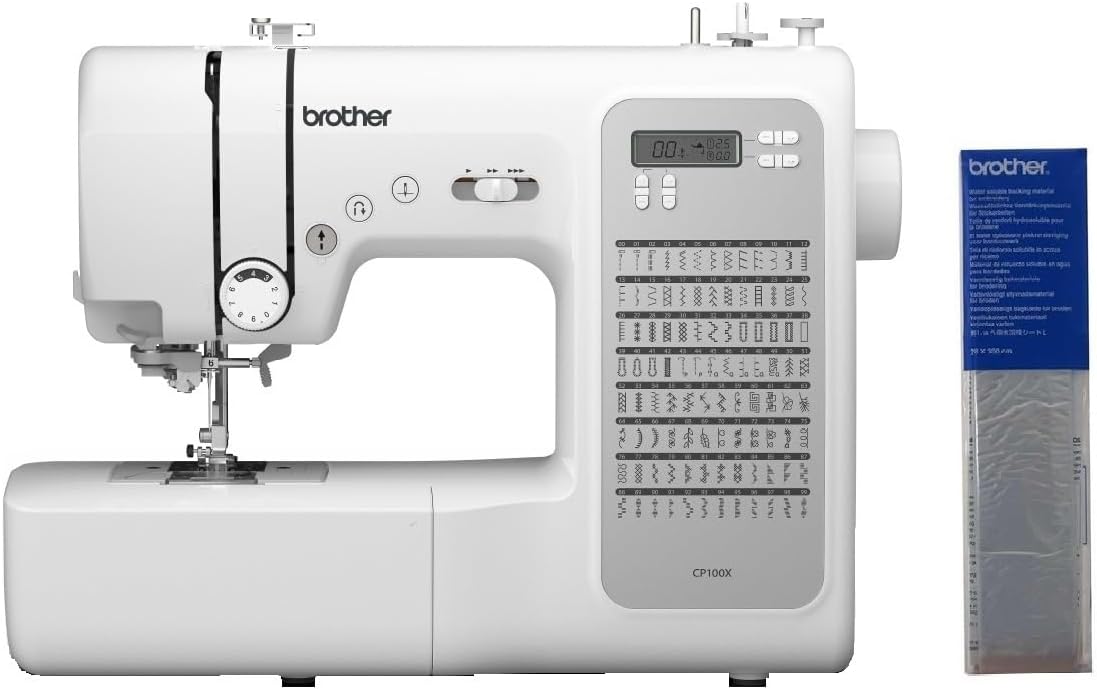 Brother CP100X Computerized Sewing and Quilting Machine, Plus SA520 Water Soluble Stabilizer