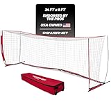 PowerNet Soccer Goal for Backyard & Outdoor Games, Portable Soccer Net, Sports & Outdoors Training Equipment for Practice, 1 Goal & Rolling Bag (24 x 8 FT)