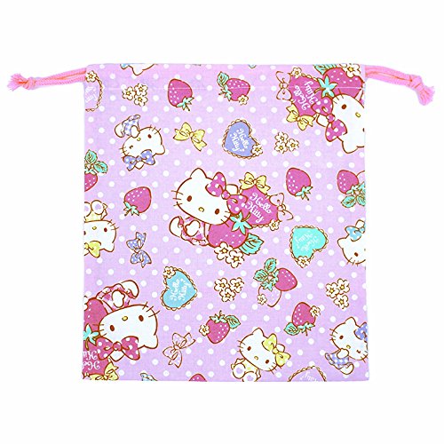 高波クリエイト ハローキティ 巾着 [ キャラクター小物入れ ] Mサイズ ローズピンク 072983