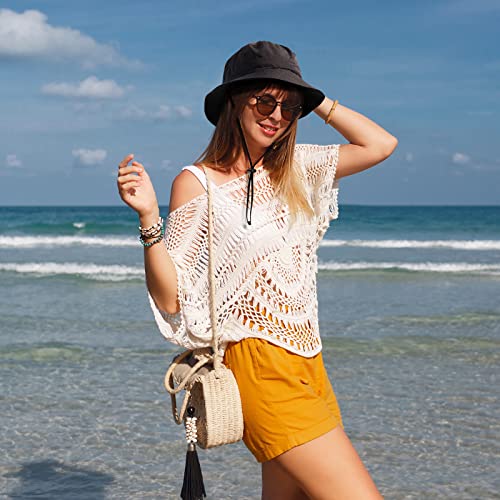Image of Water-Resistant Bucket Hat for Women Men Rain Hat UPF 50+ Boonie Sun Hat Foldable Summer Floppy Fishing Safari Hats
