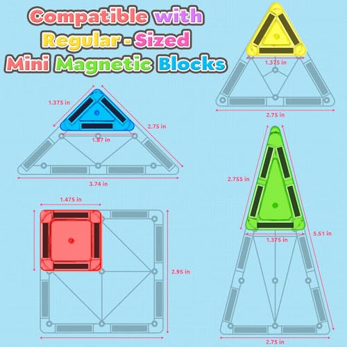 ORZbb Magnetic Tiles Mini Travel Set — 36-Piece Compact Building Toy — view 4