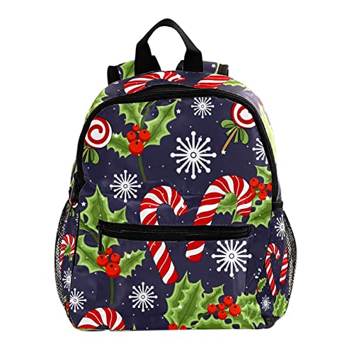Mochila infantil navideña de 12 pulgadas multicolor para guardar libros y caramelos